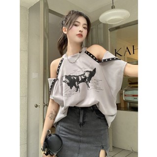 [พร้อมส่ง] เสื้อยืดแขนสั้น ทรงหลวม ขนาดใหญ่ 1-150 กก. แฟชั่นฤดูร้อน สําหรับผู้หญิง