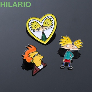 Hilario Hey Arnold เข็มกลัด โลหะผสม สไตล์เกาหลี น่ารัก เคลือบโลหะ ป้ายหยดน้ํามัน ผู้หญิง