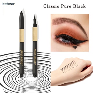 MISS ROSE Waterproof Eyeliner Natural, Easy To Color, No Smudge, Long-last Small Black Stripe Cosmetics [icebear]