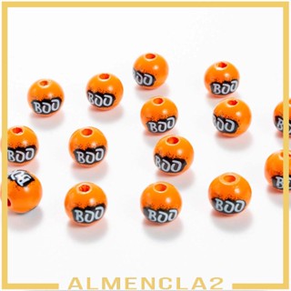 [Almencla2] ลูกปัดไม้ รูปลูกตาแมว หลากสี สําหรับตกแต่งปาร์ตี้ฮาโลวีน DIY 40 ชิ้น