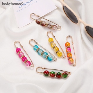 Luckyhouse0^^ ใหม่ เข็มกลัด ประดับลูกปัด พลอยเทียม สีแคนดี้ แฟชั่น สําหรับผู้หญิง DIY