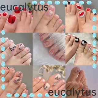 Eucalytus1 เล็บปลอม แบบเต็มเล็บ ทรงสี่เหลี่ยม สําหรับเด็กผู้หญิง