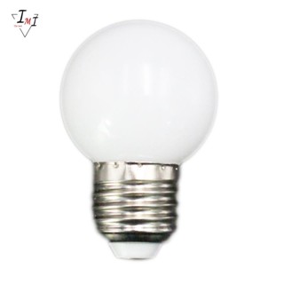 หลอดไฟ Led E27 - E27 1w Pe Frosted Led Globe สีสันสดใส สีขาว สีแดง สีเขียว สีฟ้า สีเหลือง 220v -1 ชิ้น (สีขาว)