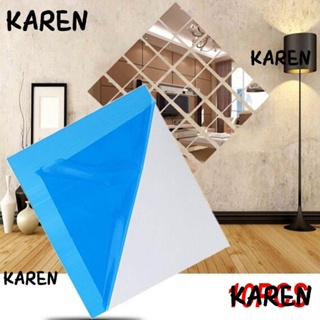 Karen สติกเกอร์กระจก มีกาวในตัว สําหรับติดตกแต่งผนังบ้าน กระเบื้อง 10 ชิ้น