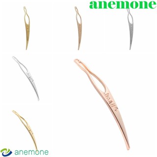 Anemone เข็มถักเปียผม โลหะ ทรงโค้ง สีทอง DIY