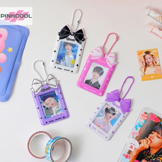 Pinkcool มาใหม่ Kawaii ที่ใส่การ์ดรูปภาพ ไอดอล โบว์ 1/2 นิ้ว เครื่องเขียน