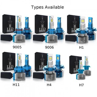 ​ใหม่ ไฟหน้า LED 6500K 9005 9006 H1 H4 H7 H11 สีขาวสว่าง
