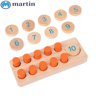 Martin ของเล่นลูกคิดไม้ นับตัวเลข 1-10 1-10 สําหรับเด็ก