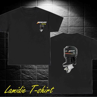 ใหม่ เสื้อยืด พิมพ์ลายโลโก้ Mercury Racing Drag Efi 2Side สําหรับผู้ชาย Sz S5Xl