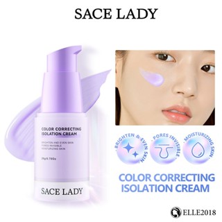 SACE LADY Face Primer Cream Blur Pore Colour Corrector Makeup Base Moisturizing Brightening 20g 【elle20181_th】