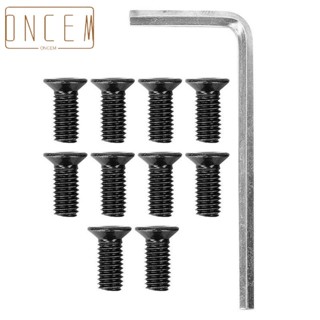 【ONCEMOREAGAIN】Screws Spare Kit Electric Scooter Bolts Stainless steel Black Tool 10Pcs