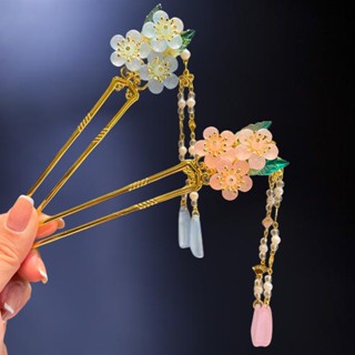 Spot second hair# hairpin childrens antique double-strand Hanfu hairpin hair accessories tassel step-by-step fairy antique hair accessories headwear Amazon 8.cc