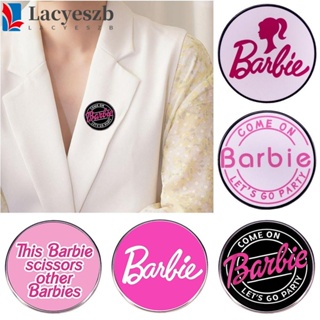 Lacyeszb เข็มกลัด อัลลอย รูปบาร์บี้ สีชมพู สําหรับตกแต่งเสื้อเชิ้ต กระเป๋าเป้สะพายหลัง