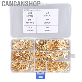 Cancanshop Brass Ring Terminal O Shape Wire Connector M3 M4 M5 M6 M8 M10 Gold for Automobiles