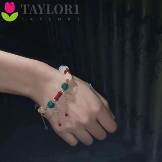 Taylor1 สร้อยข้อมือ จี้ลูกปัด รูปดวงจันทร์ สวยหรู เรียบง่าย สําหรับผู้หญิง คู่รัก ปาร์ตี้