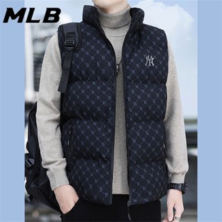 เสื้อกั๊ก ผ้าฝ้าย ปักลายโลโก้ MLB NY ให้ความอบอุ่น แบบดั้งเดิม สําหรับผู้ชาย และผู้หญิง