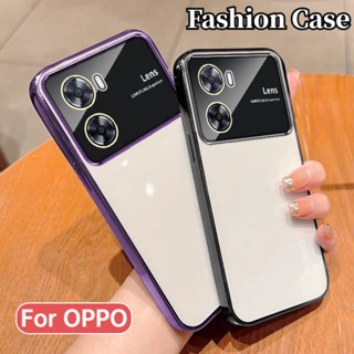 เคสโทรศัพท์มือถือแบบนิ่ม ใส กันกระแทก กันรอยกล้อง แฟชั่น สําหรับ OPPO A57 A77s A55 A54 A53 A32 A74 A95 A94 A93 4G A78 A77 A98 K10 5G