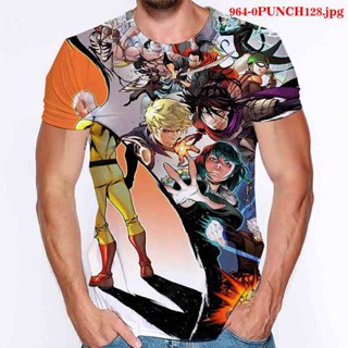 เสื้อยืด แขนสั้น พิมพ์ลายอนิเมะ One Punch Ma สไตล์ฮาราจูกุ สตรีท สําหรับผู้ชาย