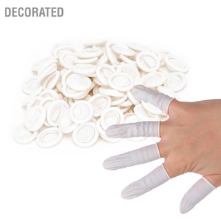 Decorated 100pcs Latex Finger Cots กันน้ำป้องกันไฟฟ้าสถิตย์ทิ้ง DIY Cover Protectors