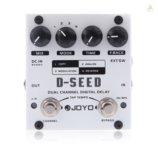 Meily_fun JOYO แป้นเหยียบเอฟเฟคกีตาร์ดิจิทัล D-SEED แบบช่องคู่ พร้อมสี่โหมด