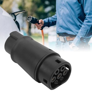  Happiness House อะแดปเตอร์ชาร์จรถยนต์ไฟฟ้า Type 1 ถึง 2 EV Connector 16‑32A 220‑250V สำหรับยานพาหนะมาตรฐานของสหรัฐอเมริกาถึงสหภาพยุโรป