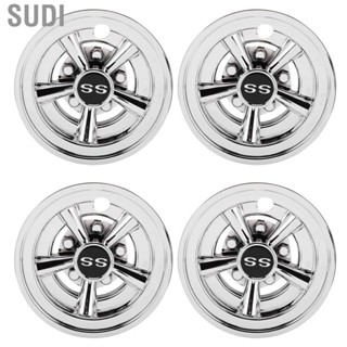 Sudi Club Car Wheel Hub Caps Chrome Covers Firm Attachment for