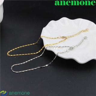 Anemone สร้อยข้อเท้าโซ่ โลหะผสม สไตล์โบฮีเมียน เรโทร สีทอง เงิน