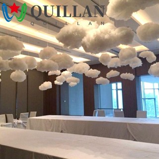 Quillan ผ้าฝ้ายเทียม 3D สีขาว สําหรับถ่ายภาพหิมะ งานแต่งงาน ห้างสรรพสินค้า DIY