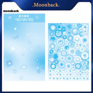 &lt;moonback&gt; สติกเกอร์กราฟฟิติ สวยงาม ลอกออกได้ สีสดใส DIY สําหรับติดตกแต่ง 2 แผ่น