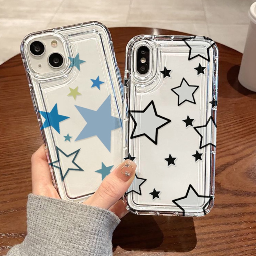 COD แฟชั่นยอดนิยม ดาว TPU เคสสำหรับไอโฟน For iPhone 11 12 13 14 15 Pro Max XSMax XR 6 7 8 Plus เคสไอโฟนซิลิโคนนิ่มใส