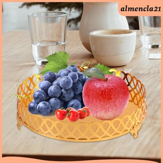 [Almencla] ถาดกาแฟ ขนมหวาน ทรงกลม ขนาด 12.20 นิ้ว สําหรับตกแต่งห้องนั่งเล่น