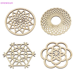 Onew Flower Of Life แผ่นรองแก้วกาแฟ ชา ทรงกลม แกะสลัก สําหรับตกแต่งโต๊ะ