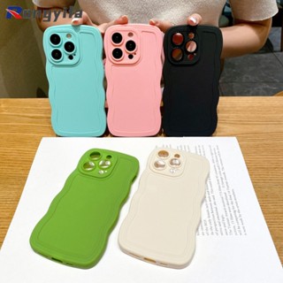 เคสโทรศัพท์มือถือแบบนิ่ม TPU กันกระแทก ลายคลื่น สีพื้น สําหรับ Xiaomi Mi 11 Lite 11 Pro Mi 10 10S Mi 9 Pro 9 SE