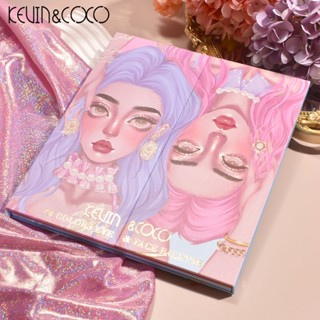 Spot red riding book recommended KEVIN &amp; COCO 72 color eye shadow plate folding beads matte large ground color blush makeup 0731hw