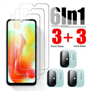 ฟิล์มกระจกนิรภัยกันรอยหน้าจอ เลนส์กล้อง 6 In 1 สําหรับ Xiaomi Redmi12C Readmi Redmy Redmi 12C 12 C C12 4G 2023 6.71 นิ้ว