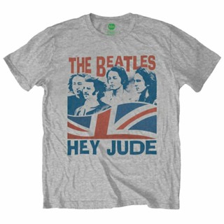 เสื้อยืดแขนสั้นเสื้อยืด ผ้าฝ้าย พิมพ์ลาย The Beatles Windswept/Hey Jude ระบายอากาศ ขนาดใหญ่ สําหรับผู้ชาย S-5XL