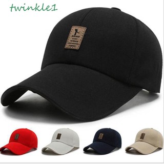 Twinkle1 หมวกเบสบอล ผ้าฝ้าย ปรับขนาดได้ สไตล์เกาหลี สําหรับผู้หญิง