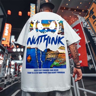 S-8XL National tide brand fun cartoon oil painting style printed short-sleeved t-shirt men and women Harajuku style_03