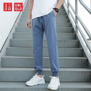 Uniqlo กางเกงกีฬาลําลอง ผ้าเรยอน แฟชั่นฤดูร้อน สําหรับผู้ชาย 2023