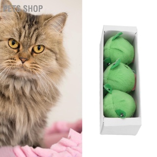 Pets Shop Plaid Ball Cat Toy Cute Furry Soft Frog Shape Bell Rattle Paper for Cats