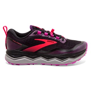 Brooks Caldera 5 รองเท้าวิ่งเทรล ผู้หญิง สีดำม่วง แบบหน้าปกติ