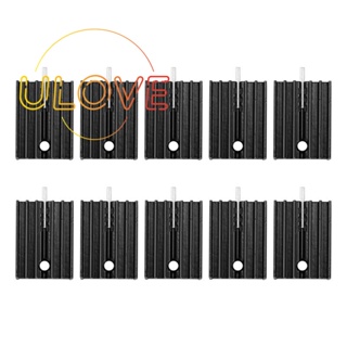 ฮีทซิงค์อลูมิเนียม สีดํา 21x15x11 มม. สําหรับทรานซิสเตอร์ TO-220 Mosfet 10 ชิ้น