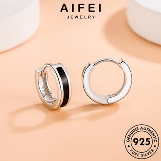 AIFEI JEWELRY แท้ เงิน เครื่องประดับ เครื่องประดับ ห่วง แฟชั่น หนีบ ตุ้มหู ผู้หญิง เกาหลี 925 Silver ต้นฉบับ ต่างหู แหวนที่เรียบง่าย E390