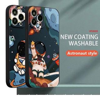 เคสโทรศัพท์มือถือ ขอบตรง ลายการ์ตูนนักบินอวกาศ NASA น่ารัก สําหรับ Oppo A78 A15 A94 A96 A95 A57 A17 A16 A76 Reno 8t 5 A54 A12 A55 8 7 6 5F A9 A74 A5 A52 A5s A53 A31 A1K A36 A3s A11 A7 เคสนิ่ม