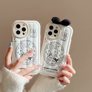 เคสโทรศัพท์มือถือ ลายกระต่ายลูกไม้ ระดับไฮเอนด์ เรียบง่าย เหมาะกับฤดูใบไม้ร่วง ฤดูหนาว สําหรับ Apple Iphone 13promax 14 12 11