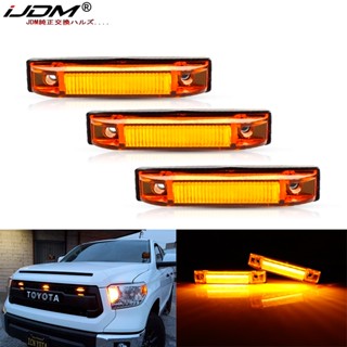 ไฟ LED สีเหลืองอําพัน สีขาว 3 ชิ้น สําหรับ Toyota Tundra TRD Pro Grill Parking/Driving Lights สําหรับ Toyota FJ Cruiser