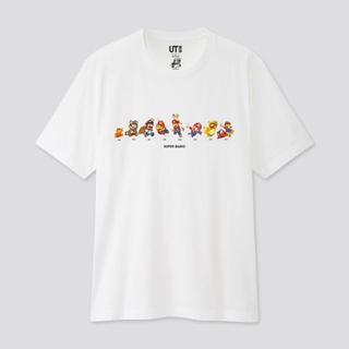 UNIQLO ใหม่ เสื้อยืดคอกลม แขนสั้น พิมพ์ลาย SUPER MARIO แฟชั่นสําหรับผู้ชาย