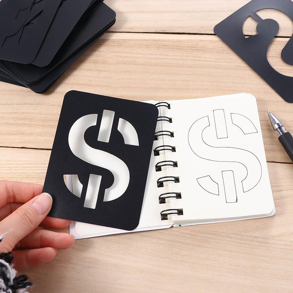 Lyndon ตัวเลขตัวอักษรสัญลักษณ์แม่แบบลายนูนReusable SignageกระดานดําWall Drawing DIY Craftสเปรย์จิตรกรรมแม่แบบ - รูปที่ 4