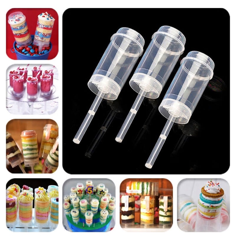 20/40 ชิ้น DIY ขนมหวาน Push Up Pop คอนเทนเนอร์ Shooter Pop Party งานแต่งงาน Push Cake ที่วางทิ้ง