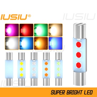 Iusiu หลอดไฟ LED C3W 28 มม. 3030 แผนที่ สําหรับติดป้ายทะเบียนรถยนต์ รถจักรยานยนต์